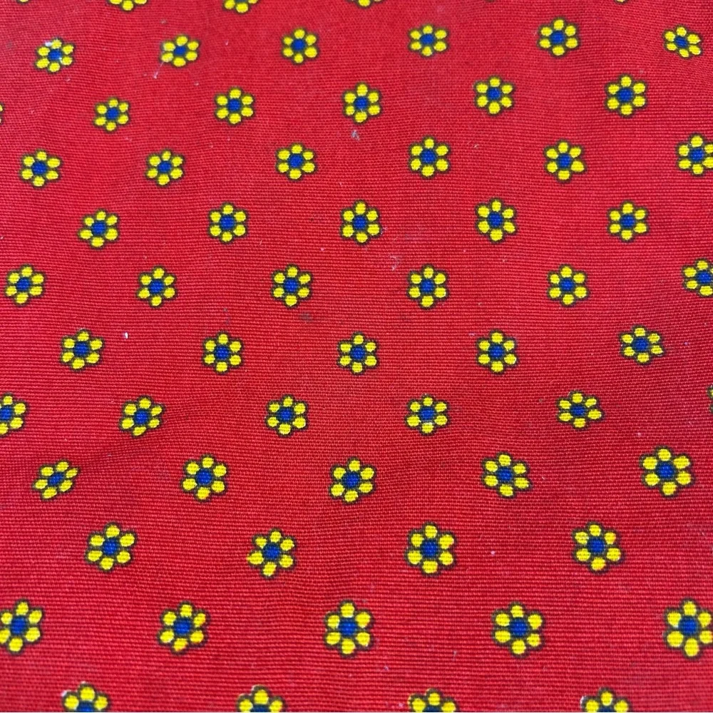 Vintage Clothespin Bag Red Floral Dress Apron Made in Austria